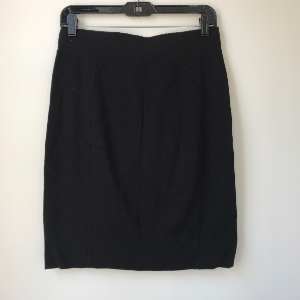 Theory Black Knit Midi Skirt Size M